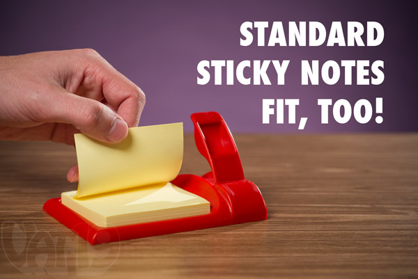 The Airmail Notepad Launcher fits standard size sticky notes as well.