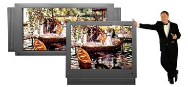 Martini Guy loves to create art for his plasma TV using this Impressionist DVD.