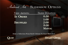 Choose how you want to watch your impressionist art slideshow
