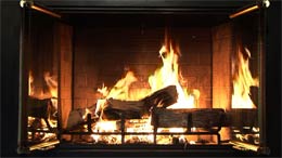 The Ambient Fire DVD has a modern fireplace video, too.