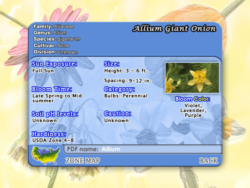 Ambient Flowers: Spring includes detailed flower info