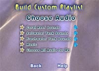 Choose the audio scene to accompany your virtual aquarium choice.