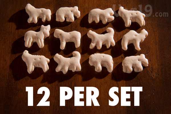 Each set of Animal Cracker Soaps includes twelve soap crackers.