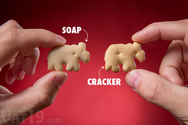 Animal Cracker Soaps look identical to the real thing.