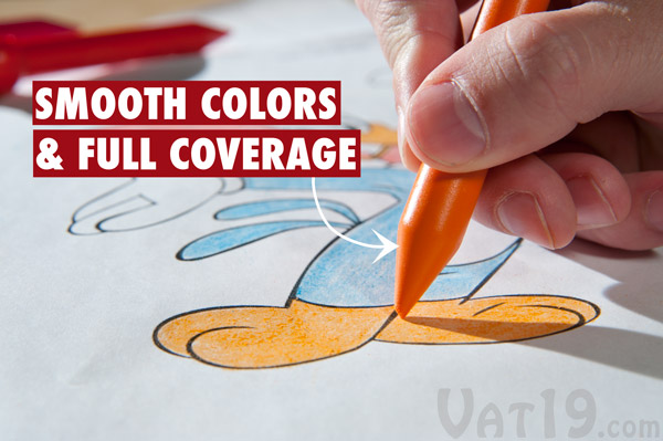 Animal Crayons feature full coverage and smooth coloring.