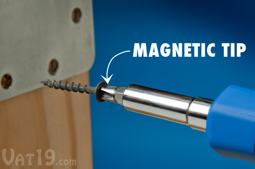The six industrial strength bits included with every AutoLoader are magnetic.