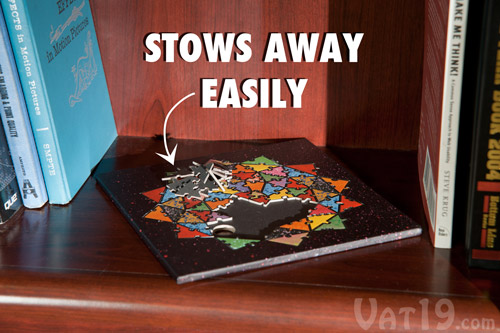 The Baffler Puzzle is easy to set aside if you're in the middle of solving it.