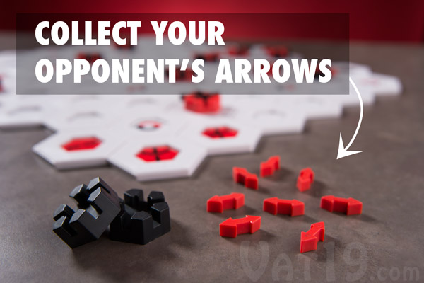 Your goal in Blindside is to capture your enemy's arrows.