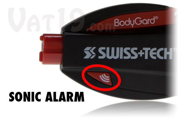 The BodyGard emergency tool features a sonic alarm to attract attention and scare away would-be attackers.