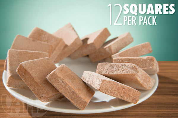 Each pack of Caffeinated Marshmallows includes a dozen marshmallow squares.