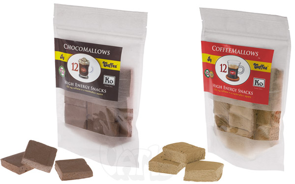 Caffex Caffeinated Marshmallows are available in several flavors.