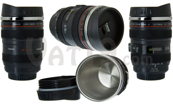 Multiple views of the Camera Lens Mug