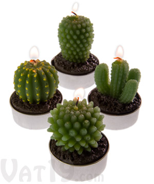 Cactus Tea Light Candles