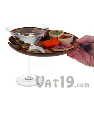 One-handed appetizer and drink plates (set of 4)