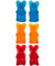 Big Gummy Bears (6-pack) - Blue, Orange, and Red