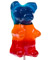 Giant Gummy Bear ... on a Stick - 3-Tone (Raspberry, Orange, Cherry)