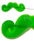 Gummy Mustache - Green Apple