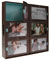 6-Section Photo Storage Tray - Brown and Aqua