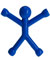 Q-Man Mini Flexible Magnets - Blue