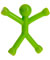 Q-Man Mini Flexible Magnets - Lime