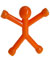 Q-Man Mini Flexible Magnets - Orange