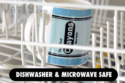 Crayon Mugs are both dishwasher and microwave-safe.