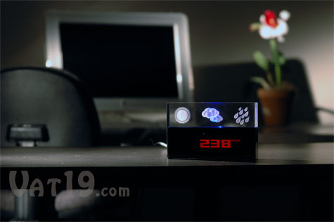 Crystal Weather Station in an office