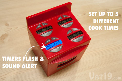 Set up to 5 timers with the DoneRight Multiple Kitchen Timer