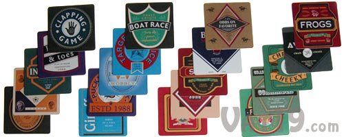Drinking Games Beer Coasters Laid Out