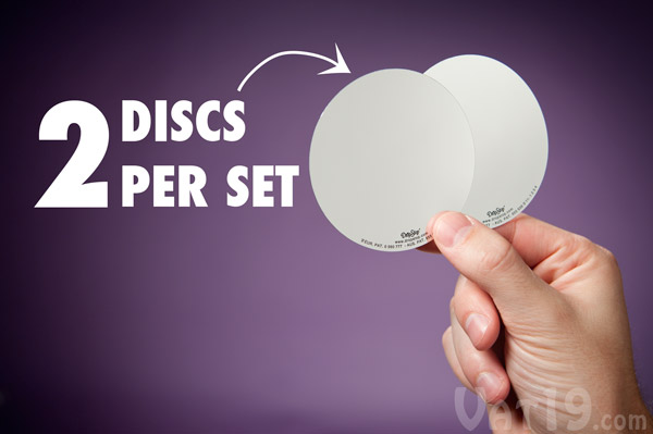Each set of Drop Stop Pour Spouts includes two reusable and food safe discs.
