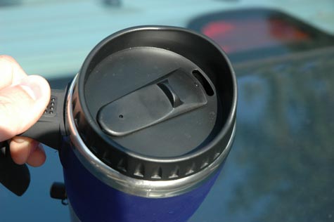 Thumb slide for your Heated Travel Mug