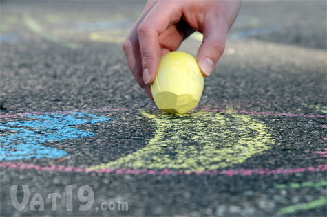 Egg chalk picture
