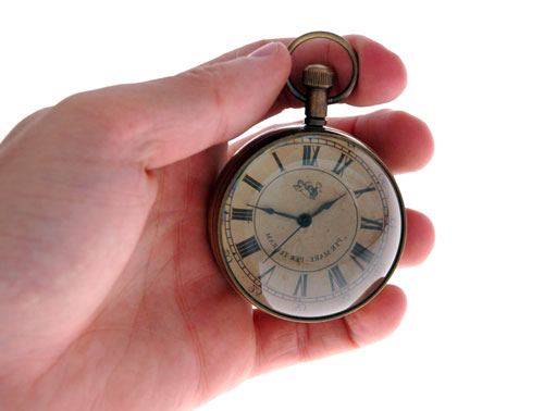 The Eye of Time clock is small, yet easy to read.