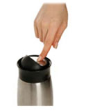 Push Flip Top Stainless Steel Cocktail Shaker closed