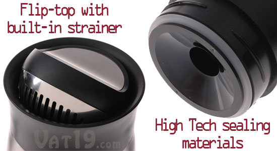 Flip Top Stainless Steel Cocktail Shaker can be used with one hand.