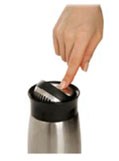 Push the Flip Top Stainless Steel Cocktail Shaker open