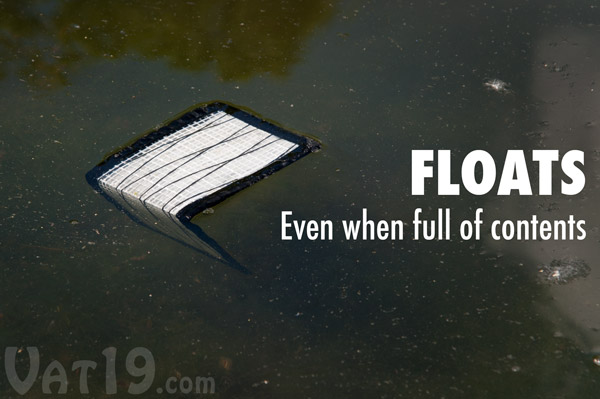 Recycled Sailcloth Wallets float even when filled with contents.