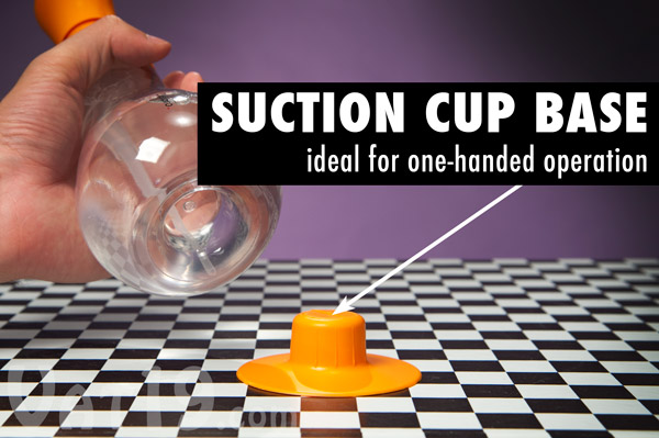 The Foam Soap Dispenser comes with a removable suction cup base.
