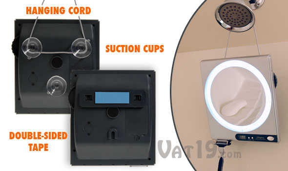 Mount the Fogless Shower Mirror in any shower