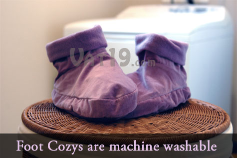 Foot Cozy heated slippers are machine washable