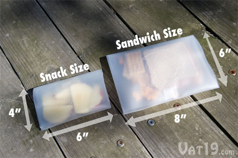 Reusable Fresh Snack Packs are available in two sizes..