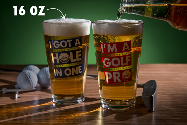 Golf Beer Pint Glasses