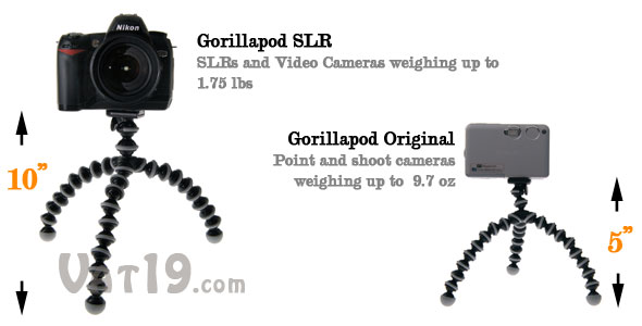 Gorillapod Tripod available in multiple sizes