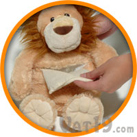 Hot Hugs aromatherapy stuffed animal has a tummy insert.