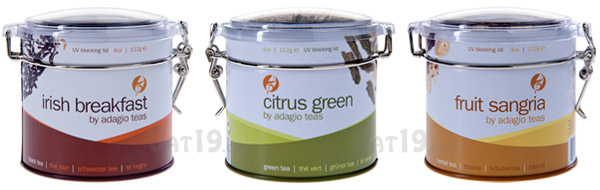 Complete the gift with a 4 oz tin of loose leaf tea from Adagio.