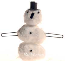 Make Snow indoors and create your own Snowman.