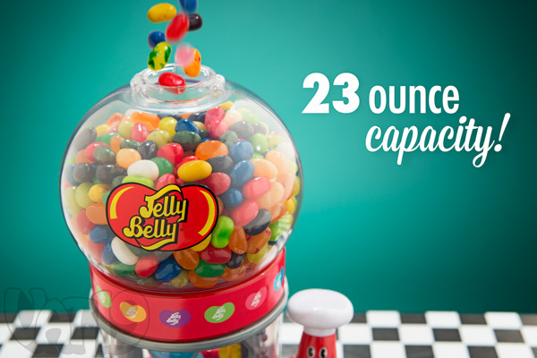 Jelly Belly Dispenser holds 23 ounces of delicious jelly beans.