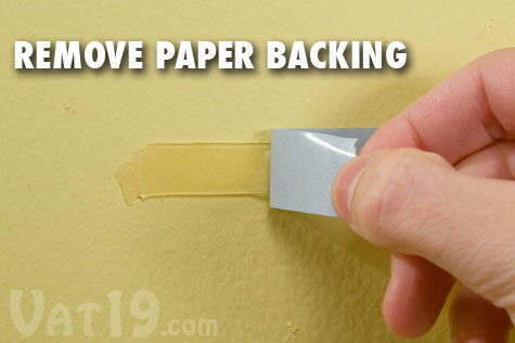 Step 2: Remove the backing paper