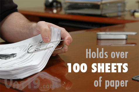 Jumbo Paper Clips hold over 100 sheets of paper