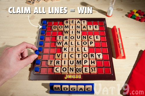 You can win the game by claiming all nine lines.